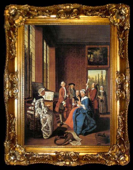 framed  HOREMANS, Jan Jozef II Concert in an Interior, ta009-2